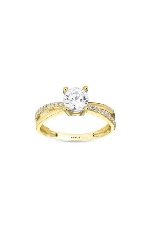 Altın Tektaş Yüzük - 14k - 2.48gr