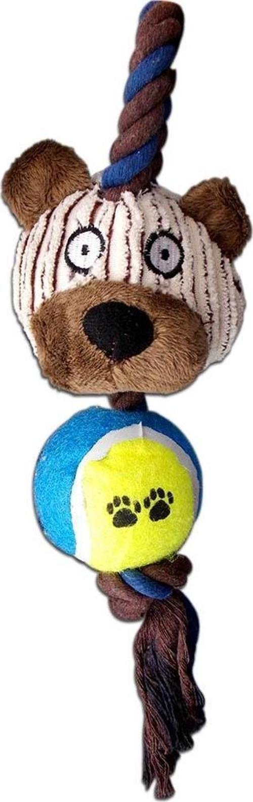 Ayı ve Tenis Toplu Stres İpi 35x12 Cm