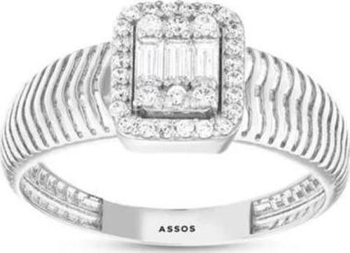 Baget Taşlı Altın Yüzük - 14k - 2.16gr