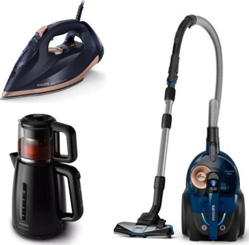 Çeyiz Seti Elite (Philips Powerpro Max Torbasız Süpürge/Philips Çaycı/Philips Azur) Uyumlu