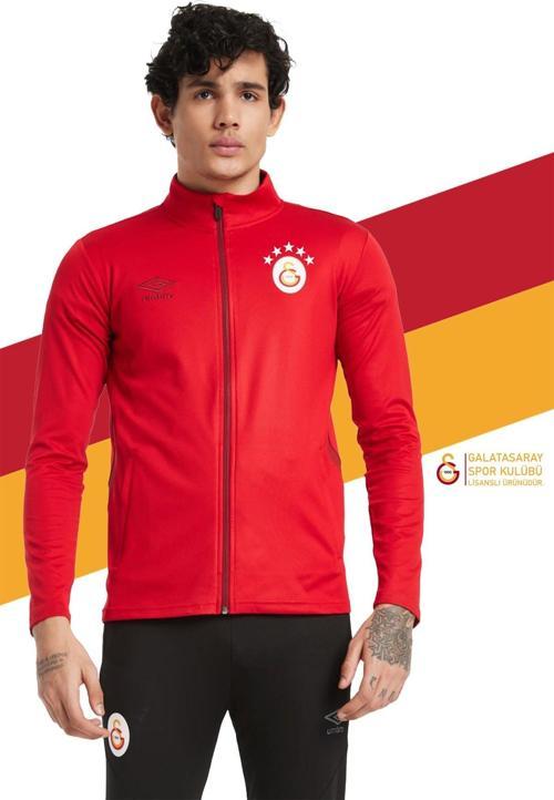 Orijinal Lisanslı Umbro Dik Yaka 5 Yıldızlı Fermuarlı Kırmızı Sweat