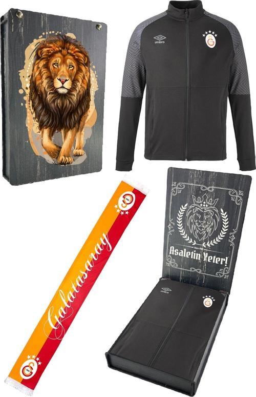 Orijinal Lisanslı 5 Yıldızlı Tam Fermuar Siyah Sweat + Şal kaşkol Set Hediyel