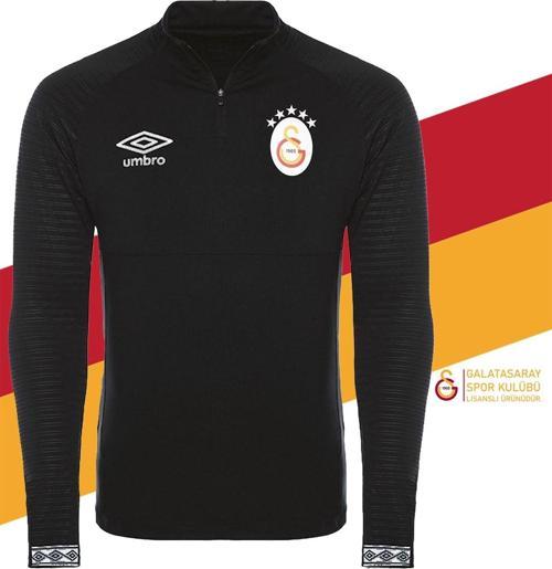 Orijinal Lisanslı Yarım Fermuar 5 Yıldızlı Siyah Sweat TC054
