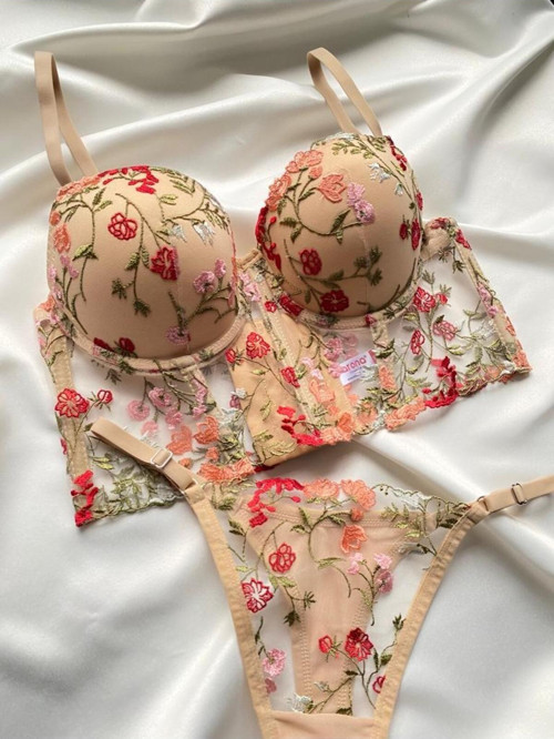 Kadın Push-Up Bralet String Takım