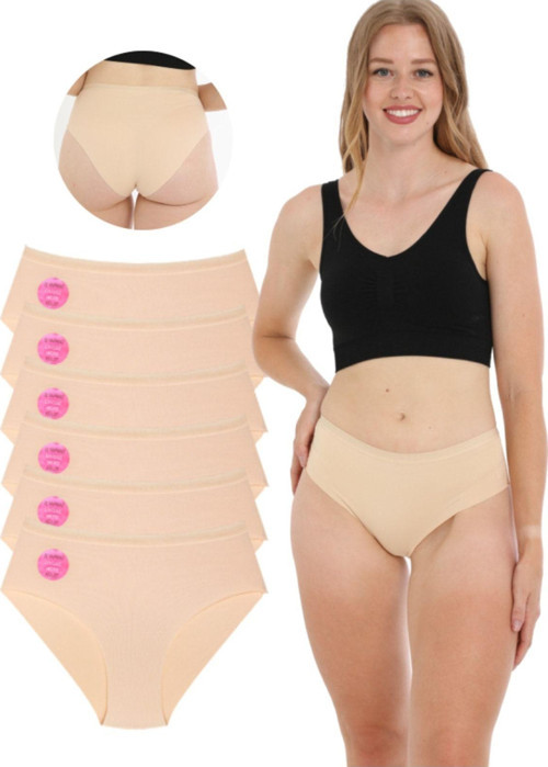 Kadın Lazer Kesim İz Yapmaz Külot Beli Lastikli Micro 6'lı Paket