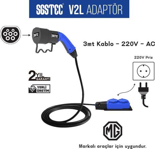 MG 3mt Kablolu 2'li V2L Uzatma Priz Adaptör