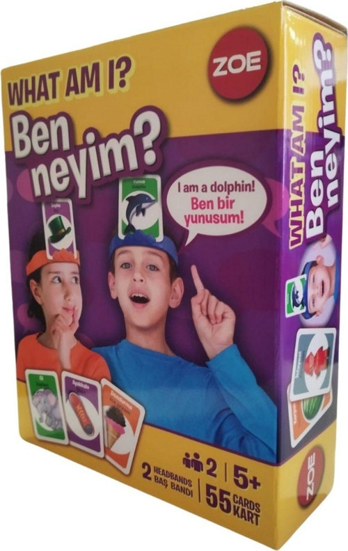 What Am I Ben Neyim? Eğitici Kart Oyunu | 5+ Yaş | 2 Kişilik Tahmin Ve Soru-Cevap Oyunu