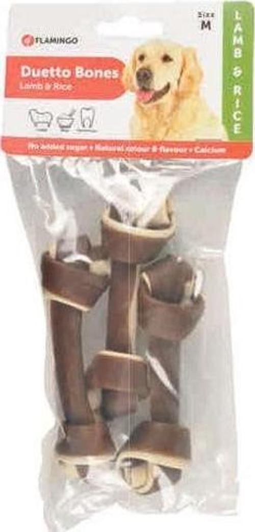Duetto Bones Kuzu Etli Burgu Köpek Ödülü 3lü Paket-12 Cm