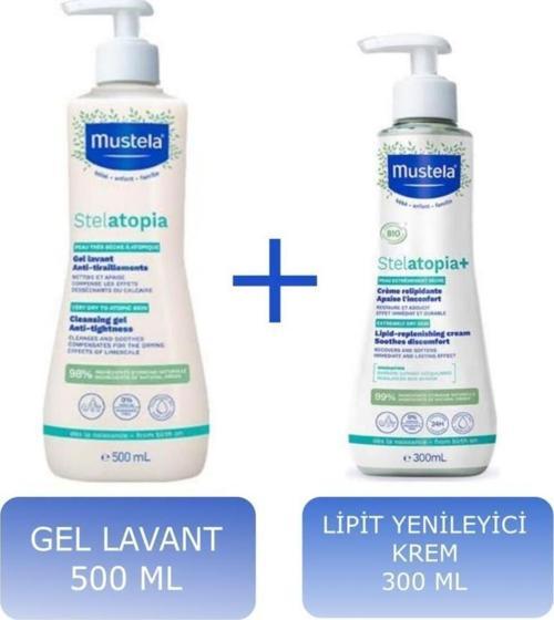 Stelatopia Gel Lavant 500 Ml + Lipit Yenileyici Krem 300 Ml