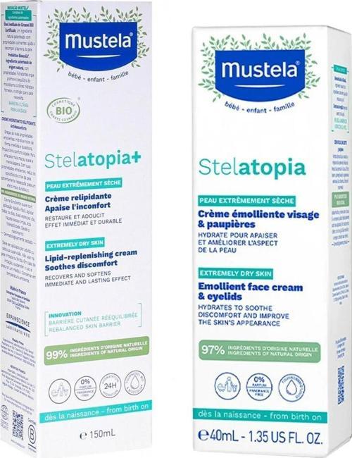 Stelatopia Lipit Yenileyici Krem 150 Ml Stelatopia Emollient Face Cream Yüz Kremi 40 Ml
