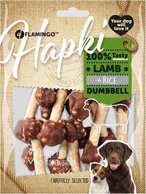 Hapki Kuzulu Pirinçli Dumbell Köpek Ödülü 150gr