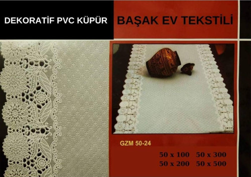 Pvc Küpür Dantel Raf Ve Dolap Örtüsü Runner Beyaz