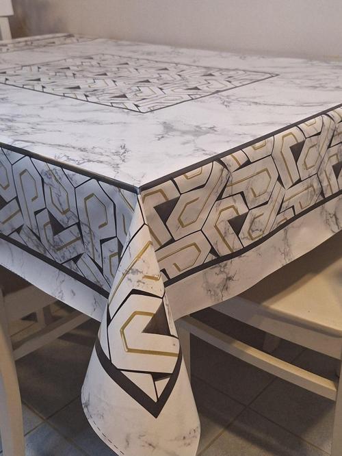 Dora Pano Elyaf Tabanlı Pvc Muşamba - Desenli Silinebilir 120 X 140 Hazır Masa Örtüsü