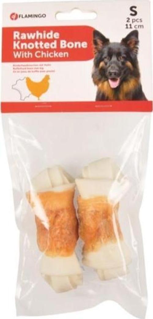 Tavuk Eti Sargılı Düğüm Kemik Köpek Ödülü 2 li 11 cm