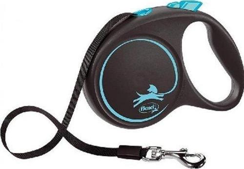Black Design Şerit Otomatik Gezdirme Tasması Mavi (L) 5M