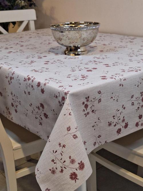Elyaflı Pvc Muşamba - Desenli Silinebilir Masa Örtüsü ( Bordo)