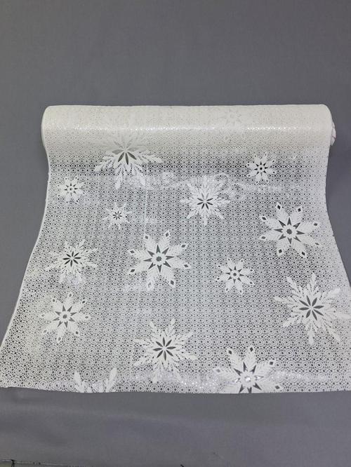 Pvc Küpür Dantel Raf Ve Dolap Örtüsü Runner  (Beyaz )
