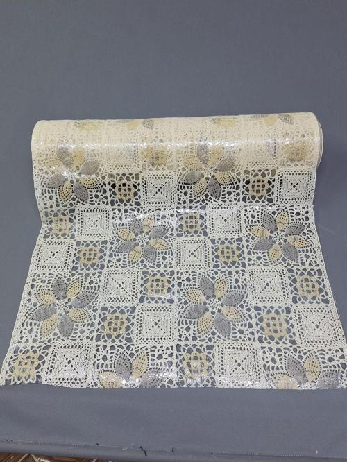 Pvc Küpür Dantel Raf Ve Dolap Örtüsü Runner  (Krem)