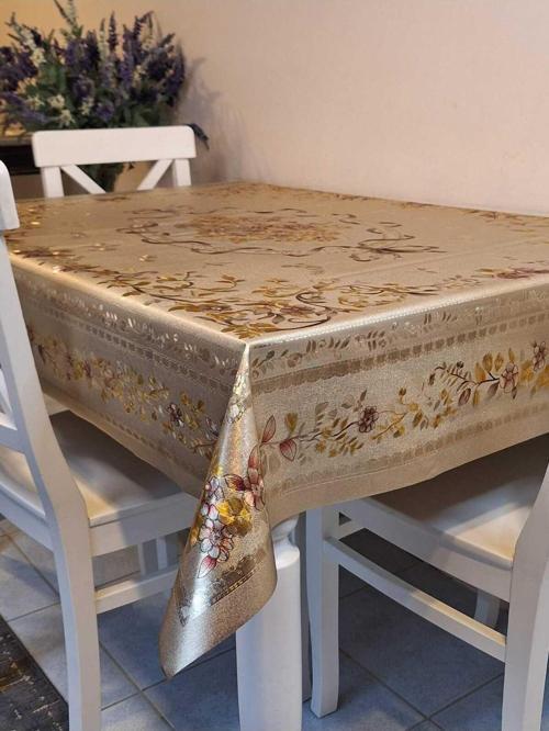 120 X 150  Hazır Metalik Pano Muşamba Pvc Masa Örtüsü