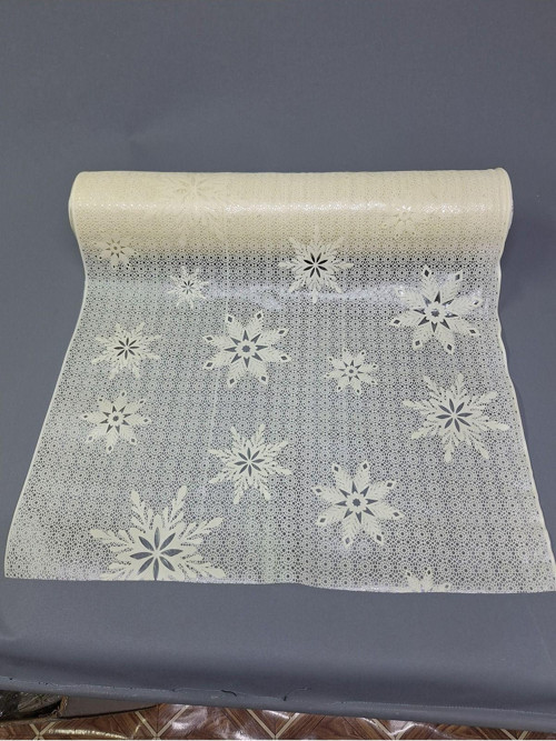 Pvc Küpür Dantel Raf Ve Dolap Örtüsü Runner (Krem)