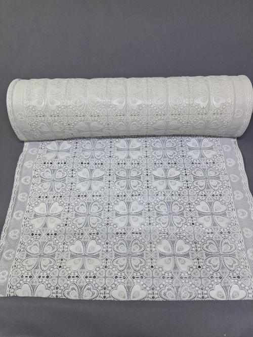 Pvc Küpür Dantel Raf Ve Dolap Örtüsü Runner  (Beyaz)