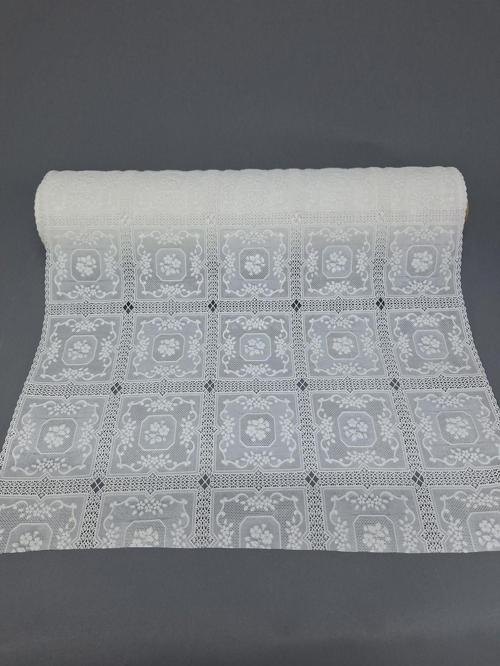 Pvc Küpür Dantel Raf Ve Dolap Örtüsü Runner   Beyaz