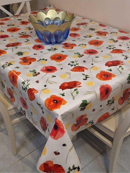 Elyaflı Pvc Muşamba - Desenli Silinebilir Masa Örtüsü