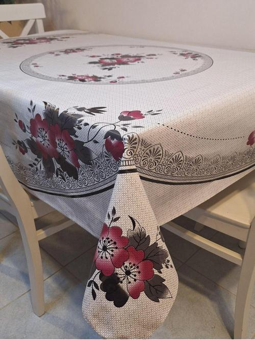 Dora Pano Elyaf Tabanlı Pvc Muşamba - Desenli Silinebilir 140 X 140 Hazır Masa Örtüsü