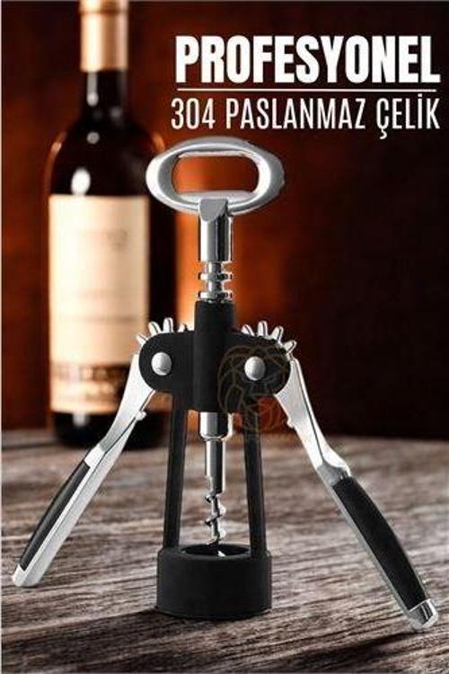 Tirbuşon Şarap Açacağı ve Şişe Açacağı 304 Paslanmaz Çelik