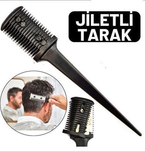 Jiletli Kırık Saç Sakal Düzletme İnceltme Tarağı