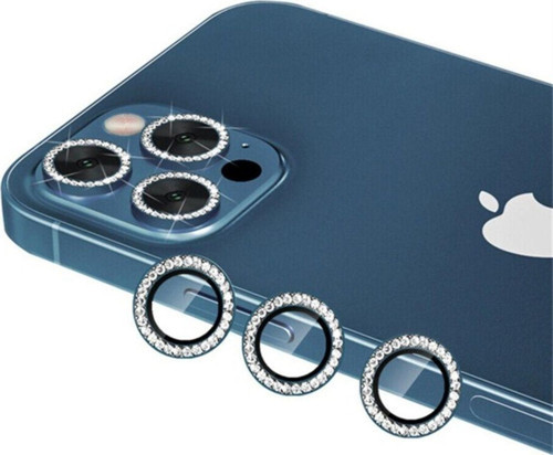 Iphone 11 Pro/ 11 Pro Max/ 12 Pro Mavi Uyumlu Taşlı Kamera Lens Koruyucu Cam