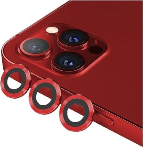 Iphone 11 Pro/11 Pro Max/12 Pro Kırmızı Uyumlu Kamera Lens Koruyucu Cam