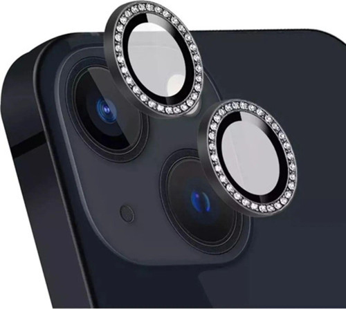 İphone 14 Ve 14 Plus Siyah Uyumlu Taşlı Kamera Lens Koruyucu Cam