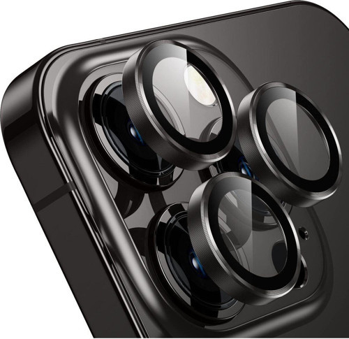 İphone 14Pro/14 Pro Max Siyah Uyumlu Kamera Lens Koruyucu Cam