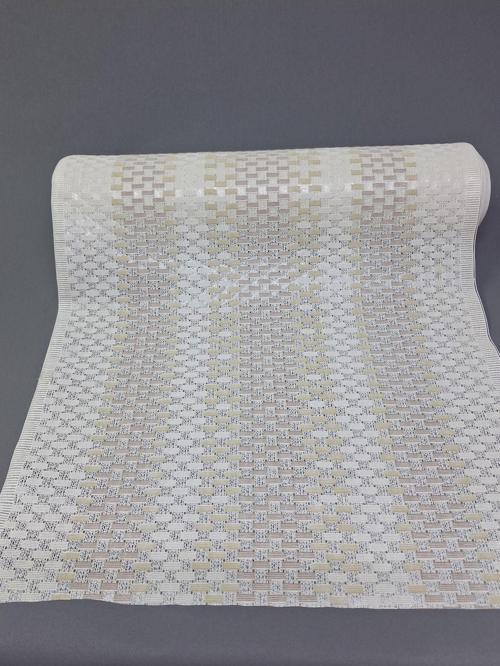 Pvc Küpür Dantel Raf Ve Dolap Örtüsü Runner  (Kahve-Beyaz)