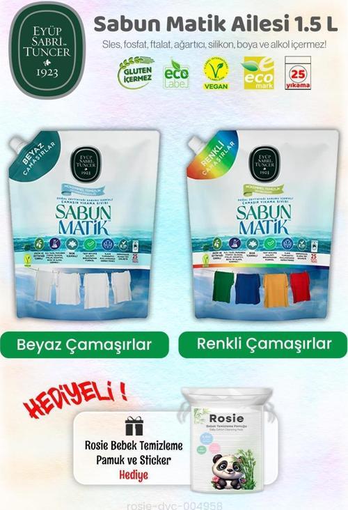 Çamaşır Yıkama Sıvısı Beyazlar ve Renkliler 1500 ml ve ROSIE
