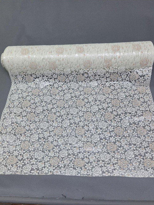 Pvc Küpür Dantel Raf Ve Dolap Örtüsü Runner (Beyaz )