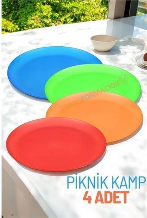Tabak Seti Kamp Piknik Tabağı 4 Adet