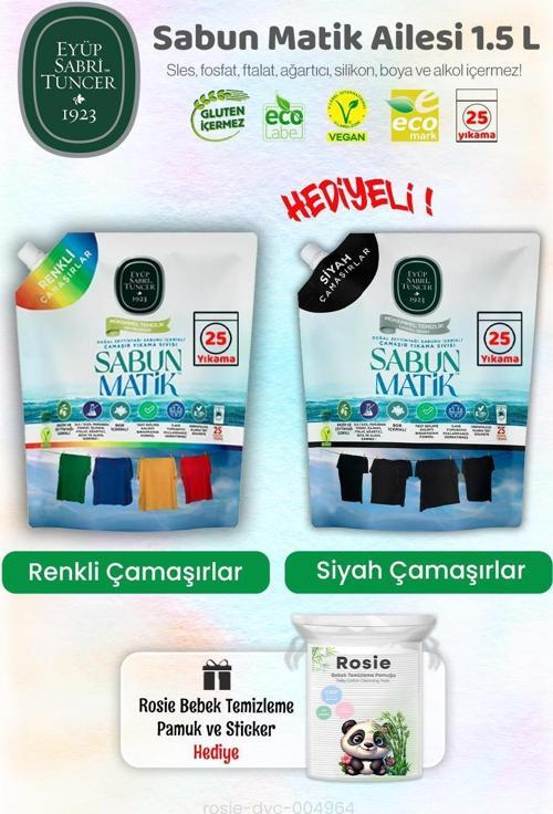 Siyahlar ve Renkliler Çamaşır Yıkama Sıvısı 1.5 L ve ROSIE