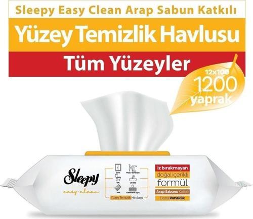 Easy Clean Arap Sabunu Katkılı Yüzey Temizlik Havlusu 100' Lü X 12 Adet