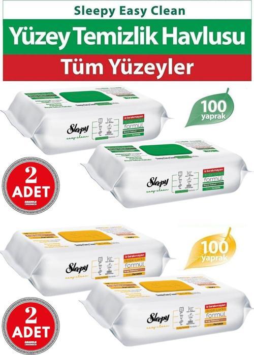 Easy Clean Islak Mendi Beyaz Sabun Katkılı 2x100 + Arap Sabunu Katkılı 2x100