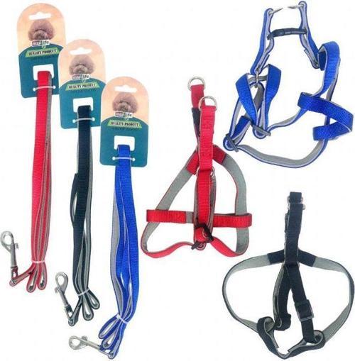 Köpek Gezdirmeli Gögüs Tasması Y.Doku 20 mmX120 cm