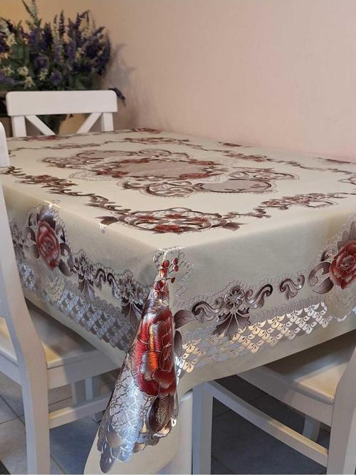 120 X 150  Hazır Metalik Pano Muşamba Pvc Masa Örtüsü