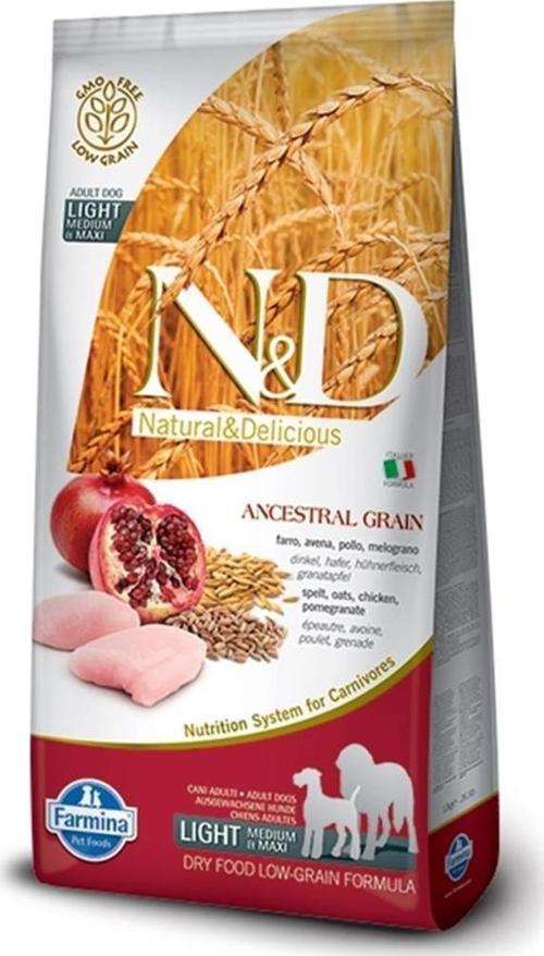 Düşük Tahıllı Light Medium Maxi Tavuklu Narlı Köpek Maması 2,5 Kg