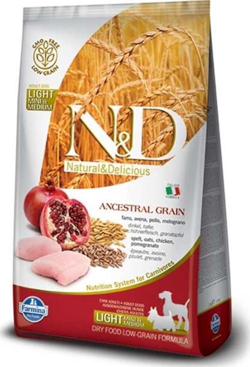 Düşük Tahıllı Light Tavuklu Narlı Mini Irk Köpek Maması 2,5 Kg