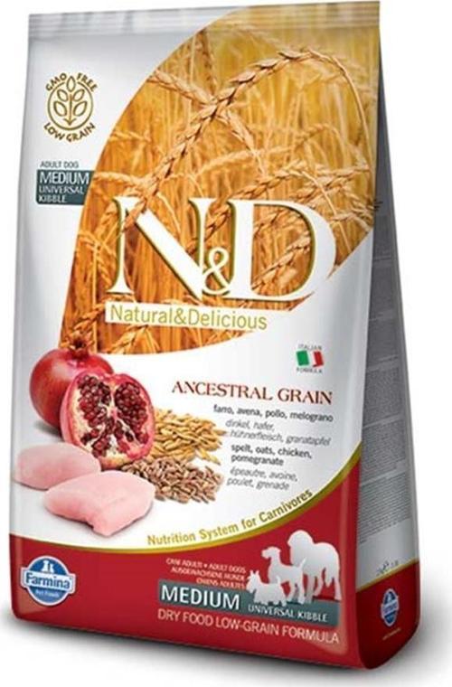 Düşük Tahıllı Tavuklu Narlı Medium & Maxi Köpek Maması 2,5 Kg