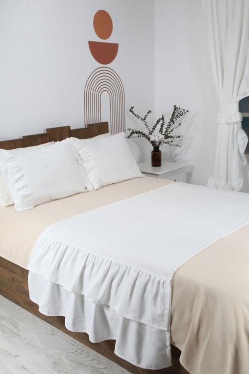 Poli Yatak Runner Takımı Fırfırlı 80X260 Cm