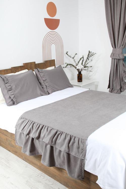 Poli Yatak Runner Takımı Fırfırlı 80X220 Cm