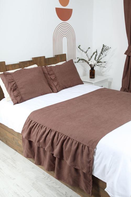 Poli Yatak Runner Takımı Fırfırlı 80X280 Cm