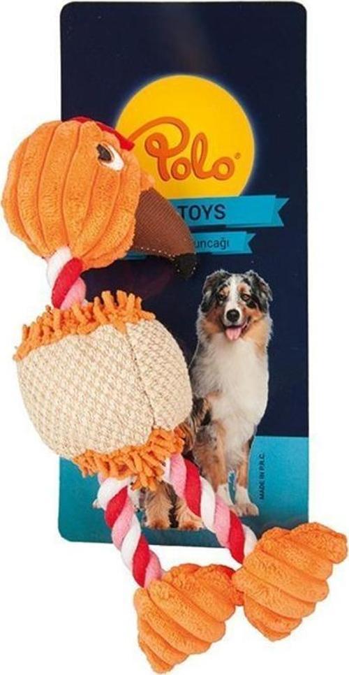 Peluş İp Ayaklı Tavuk 3 Renk Köpek Oyuncağı 28 Cm